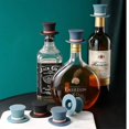 thumbnail image 4 of Tapones para vino, divertidos tapones de silicona reutilizables para botellas, juego de accesorios decorativos para sellar el vino para las fiestas navideñas, juego de 3 (multicolor), 4 of 5