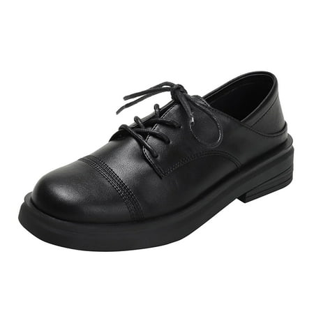 KaLI_store Non Slip Shoes for Women Women Penny Loafer Casual Shoes Comfort Slip-on Flats for Driving Black