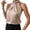 Camel, variant on Women Summer Tops Halter Sleeveless Loose Fit Blouse Solid Color Smooth Satin Tank Tops Imitation Silk Party Office Vest Workwear