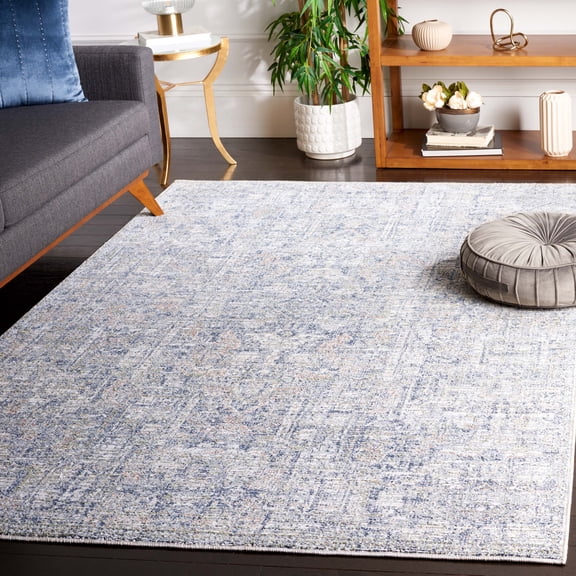 Safavieh Hunter Sandford Abstract Polyester Area Rug, Ivory/Dark Gray/Sage, 5'3" x 7'6"