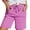 Hot Pink #711, variant on Bovemsi Thigh Society Cooling Shorts for Women Fashionable And Casual Solid Color Elastic Waist Cotton Linen Sports Five Point Pants Athletic Shorts