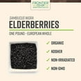 Frontier Coop Organic Dried Elderberries, 2lb Bulk Bag, European Whole