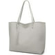 thumbnail image 5 of Bolso de hombro tipo tote de piel sintética suave para mujer, bolso de mano con borlas de gran capacidad, 5 of 7