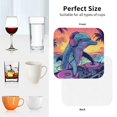 thumbnail image 7 of Bingfone Vintage Hip-Hop DJ Dolphin Leather Drinks Coasters with Set of 6,Suitable for Home Kitchen,Coffee Cup Coasters Home Gift, 7 of 7