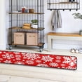 thumbnail image 4 of Dreamtimes White Snowflakes Hallway Runner Rug 2'x6' Kitchen Rug with Rubber Backing Red Christmas Non Slip Entryway Rug Runner Washable Soft Area Rug for Hallway Bedroom Kitchen Decor, 4 of 6