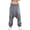Grey, variant on Women Low Rise Drop Crotch Retro Print Saggy Baggy Trousers Loose Harem Pants