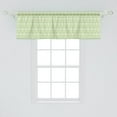 thumbnail image 2 of Retro Window Valance, Vintage Leaf Pattern with 80s Vibes Nostalgic Positive Hippie Hues, Curtain Valance for Kitchen Bedroom with Rod Pocket, 54" X 18", Pastel Green and Off White, by Ambesonne, 2 of 2