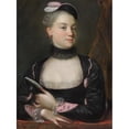 thumbnail image 2 of Jacques-Charles Allais 19x24 Black Ornate Framed Double Matted Museum Art Print Titled: Portrait of a French Actress (C. 1746), 2 of 5