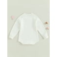 thumbnail image 4 of Arvbitana Infant Girls Casual Sweater Rompers 0M 6M 9M 12M 18M Long Sleeve Crew Neck Stars Knit Jumpsuits Baby Bodysuits, 4 of 8