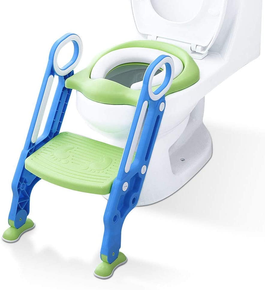 Rriuop toilet reducer with scale, baby toilet seat, robust, foldable