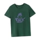 thumbnail image 5 of Camiseta de mujer Ropa deportiva de verano Camiseta con cuello redondo para uso diario Oficina Senderismo Verde, 5 of 7