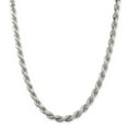 thumbnail image 1 of 925 Sterling Silver 7mm Diamond-cut Polished 8 Sides Rope Chain 22 Inch, 1 of 5