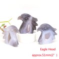 thumbnail image 5 of Svanörn Huvud Fisk Uggla Pingvin Staty Natursten Grå Agat Geod Healing Kristallsnideri Djurfigurer Hantverk Heminredning Nine-tailed Fox 3pcs, 5 of 5