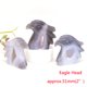 thumbnail image 1 of Svanörn Huvud Fisk Uggla Pingvin Staty Natursten Grå Agat Geod Healing Kristallsnideri Djurfigurer Hantverk Heminredning Eagle Head 5pcs, 1 of 4