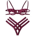 thumbnail image 1 of Europa y los Estados Unidos estilo correa sexy ropa interior costura sexy bikini de acero dividido hueco tres puntos, 1 of 5
