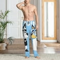 thumbnail image 2 of Zofaai Bluey Pattern Men's Trousers, Elastic Waistband with Pockets, Pajama Pants, Home Wear-Large, 2 of 6