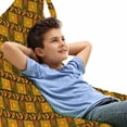 thumbnail image 1 of Zambia Lounger Chair Bag, Kenya Motif Geometrical Effects Print, High Capacity Storage with Handle Container, Lounger Size, Yellow Brown Green, by Ambesonne, 1 of 5