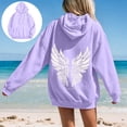 thumbnail image 2 of Puliio Womens Oversized Hoodie Soft Vintage Graphic Print Casual Fall Pullover With Front Pockets, 2 of 8
