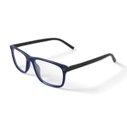 Walmart Mens M0501 Square Prescription Eyeglasses with Case, Navy Blue