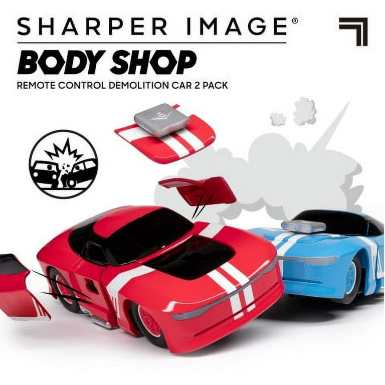 Sharper Image Body Shop RC Demolition Car 2 Pack - Blue/Red