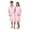 Pink, variant on Women's Waffle 100% Cotton Bathrobe – Lightweight Spa Robe, Soft Breathable Loungewear, Kimono Style Belted Dressing Gown for Home, Hotel & Travel | Large | Pink