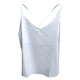 thumbnail image 4 of Camiseta de seda satinada para mujer: cuello en V, tirantes finos, blusa sin espalda, poliéster, para ropa informal y de dormir, 4 of 7