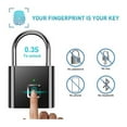 thumbnail image 3 of Waterproof Fingerprint Lock Keyless Anti-Theft Smart Padlock Zinc Alloy Safety Electronic Door Locks ,Easy to Operate, 3 of 6