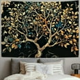thumbnail image 2 of PRATYUS Tree of Life Tapestry Retro Flower Leaves Tapestry Vintage Floral Plants Tapestry Wall Hanging Aesthetic Tree Wall Tapestry for Living Room Painting, 2 of 6