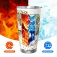 thumbnail image 5 of KLL Plowed Field With Horses Print 40oz Stainless Steel Insulated Car Cup with Spillproof Lid - Keep Your Drink Hot or Cold on the Go-Without Straw, 5 of 8