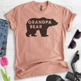 thumbnail image 2 of Grandpa Bear T-shirt, Unisex Men's Shirt, Grandpa T-shirt, Grandfather Shirt, Heather Sunset, 3X-Large, 2 of 6