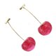 thumbnail image 1 of Fashionable Cherry Dangle Earrings 1 Pair Jewelry Women Parties Hand-Crafted Unique Design, 1 of 3