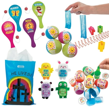 Bulk 294 Pieces Religious Easter Bunny Bag Kit for 48