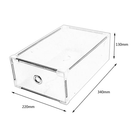 Practical Half Transparent Drawer Style Shoe Box For Both Men And