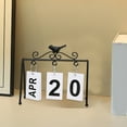 thumbnail image 5 of Perpetual Desk Calendar, Daily Flip Calendar, Vintage Desktop Standing Calender, Daily Flip Aesthetic Desk Accessories for Home Office Decor, 5 of 6