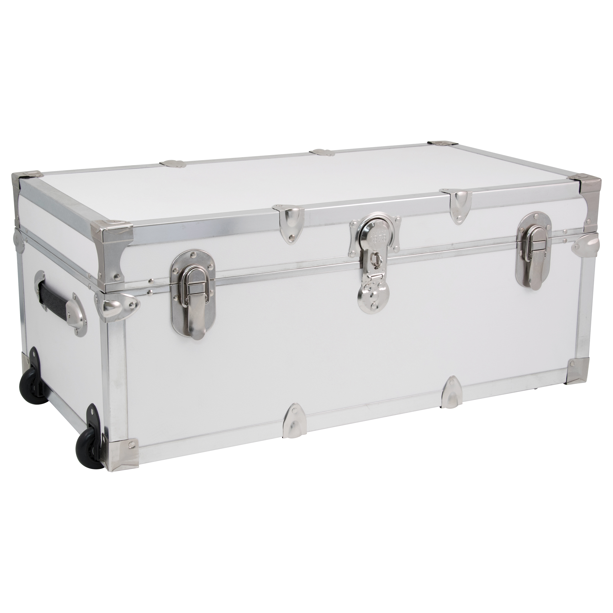 Seward Trunks Seward Traveler 30" Trunk with Wheels & Lock, White
