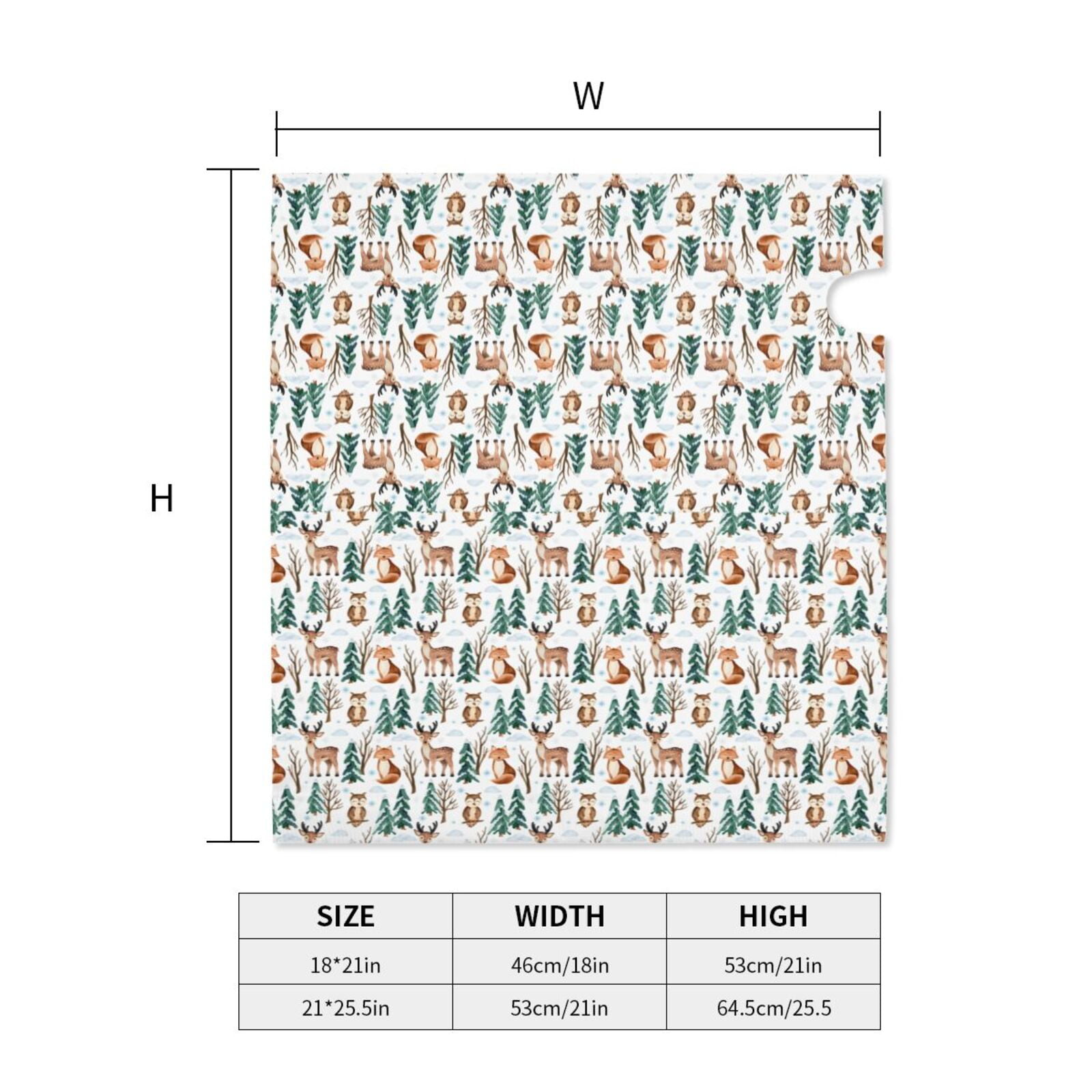 Logiee Winter Woodland Friends Print Post Letter Box Wrap Decor, Mailbox Cover Suitable for Standard Mailbox and Large Size Mailbox,Outdoor Yard Decoration-25.5x21 in