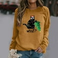 thumbnail image 3 of Noël Femmes Pullover Graphique Imprimé Sweat-Shirt de Mode Mi Longueur Veste Col Rond Hiver Cardigan Manches Longues Fermeture Chemisier Hoodie Soft Outwear, 3 of 5