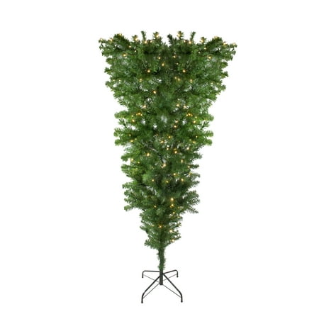 UPC 715833000119 product image for 6.5  Pre-Lit Upside Down Spruce Artificial Christmas Tree - Warm White LED Light | upcitemdb.com