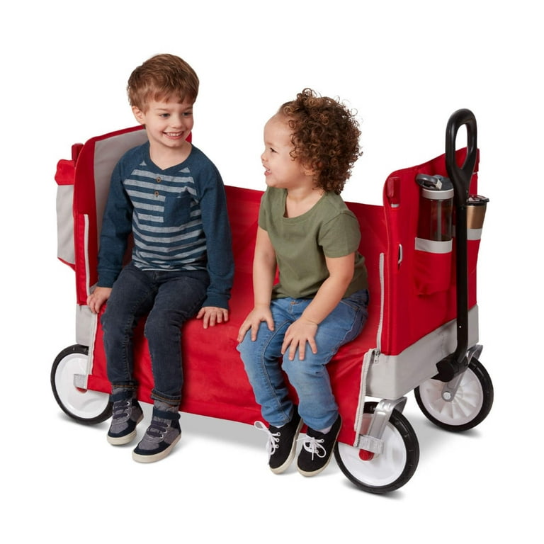 Radio Flyer, Family Wagon, Foldable Seats, Dual Adjustable UV
