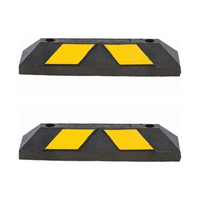 2 Topes De Estacionamiento Reflective Malubero Negro Con Amarillo