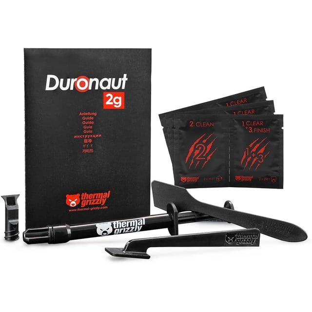 Pasta térmica Thermal Grizzly Duronaut de 2 g con toallitas limpiadoras