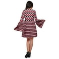 thumbnail image 4 of Moomaya Long Bell Sleeve Dress For Women Casual Printed Summer Pleated Kurta, 4 of 6