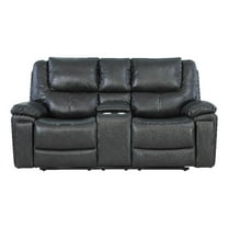 Titan Furnishings Transitional Leather Air Console Loveseat