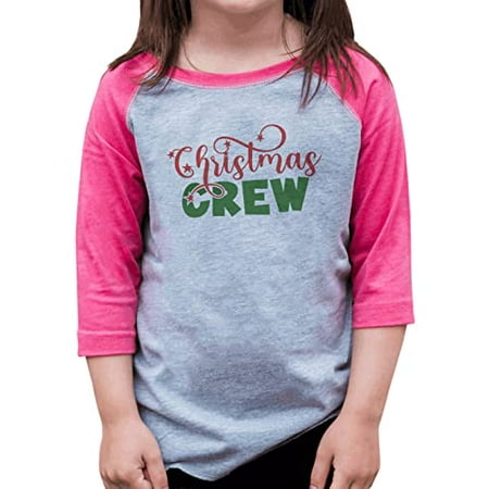 

7 ate 9 Apparel Kids Merry Christmas Shirts - Christmas Crew - Stars - Pink Shirt 6 Months