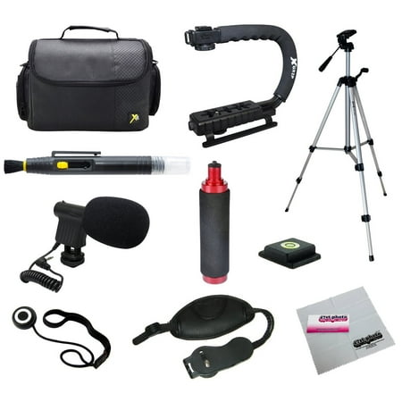 Opteka Videographers Deluxe Kit with VM-8 Microphone, Case, Tripod, X-Grip and More for Canon, Nikon, Sony and Pentax Digital SLR Cameras Opteka Videographers Deluxe Kit with VM-8 Microphone, Case, Tripod, X-Grip and More for Canon, Nikon, Sony and Pentax Digital SLR Cameras