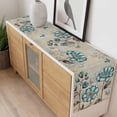 thumbnail image 4 of Blue Tulip Table Runner - 72 Inch Long, Kitchen Dining Table Runner Dresser Scarves, Vintage Flowers Leaves Butterfly Khaki Rustic Farmhouse Decor for Coffee Tables Wedding Party Banquet, 4 of 8