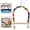 H, variant on Bird Swing Toy Natural Wooden Perch with Colorful Plastic Beads and Two Chimes for Parrot Cage Decor