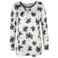 thumbnail image 3 of LUXUR Blouse Tunique de Travail Ample à Manches Longues pour Femmes Blanche 2TG, 3 of 4