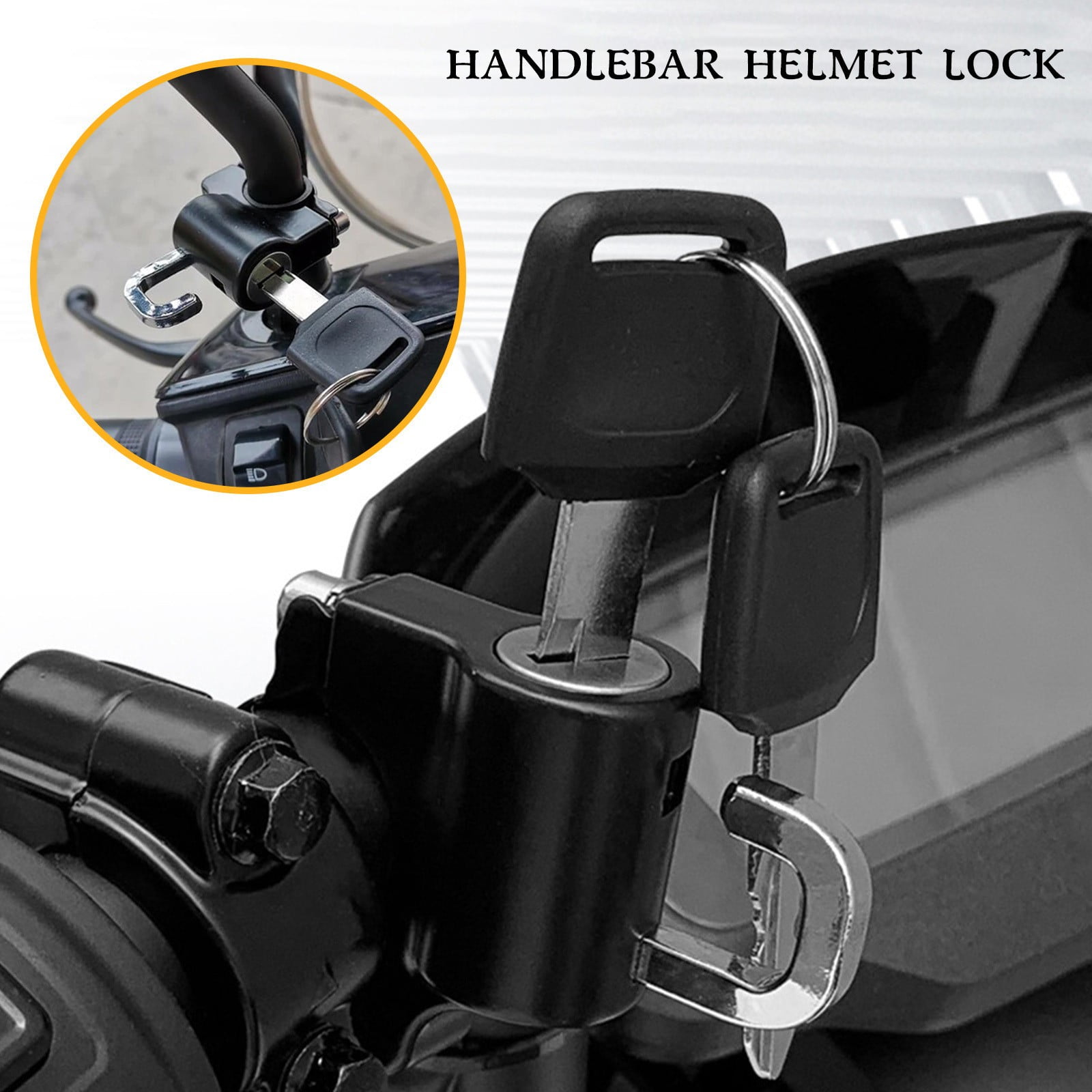 Leylayray Antitheft Helmet Safety Lock For 7/8 '' 22mm Handlebar