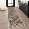 thumbnail image 3 of GLATTICE Runner Rug 2x6 Non Slips Rug Runner Super Soft Kitchen Runner Rug Printed Faux Wool Floral Thin Blue Rugs for Hallway Entryway Laundry Room Bedroom, Rust Brown Red, 3 of 7